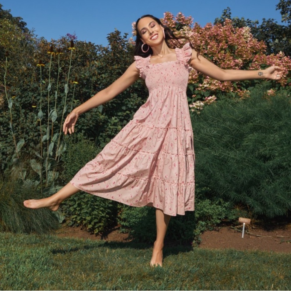 Hill House Pink Nap Dress Bridgerton